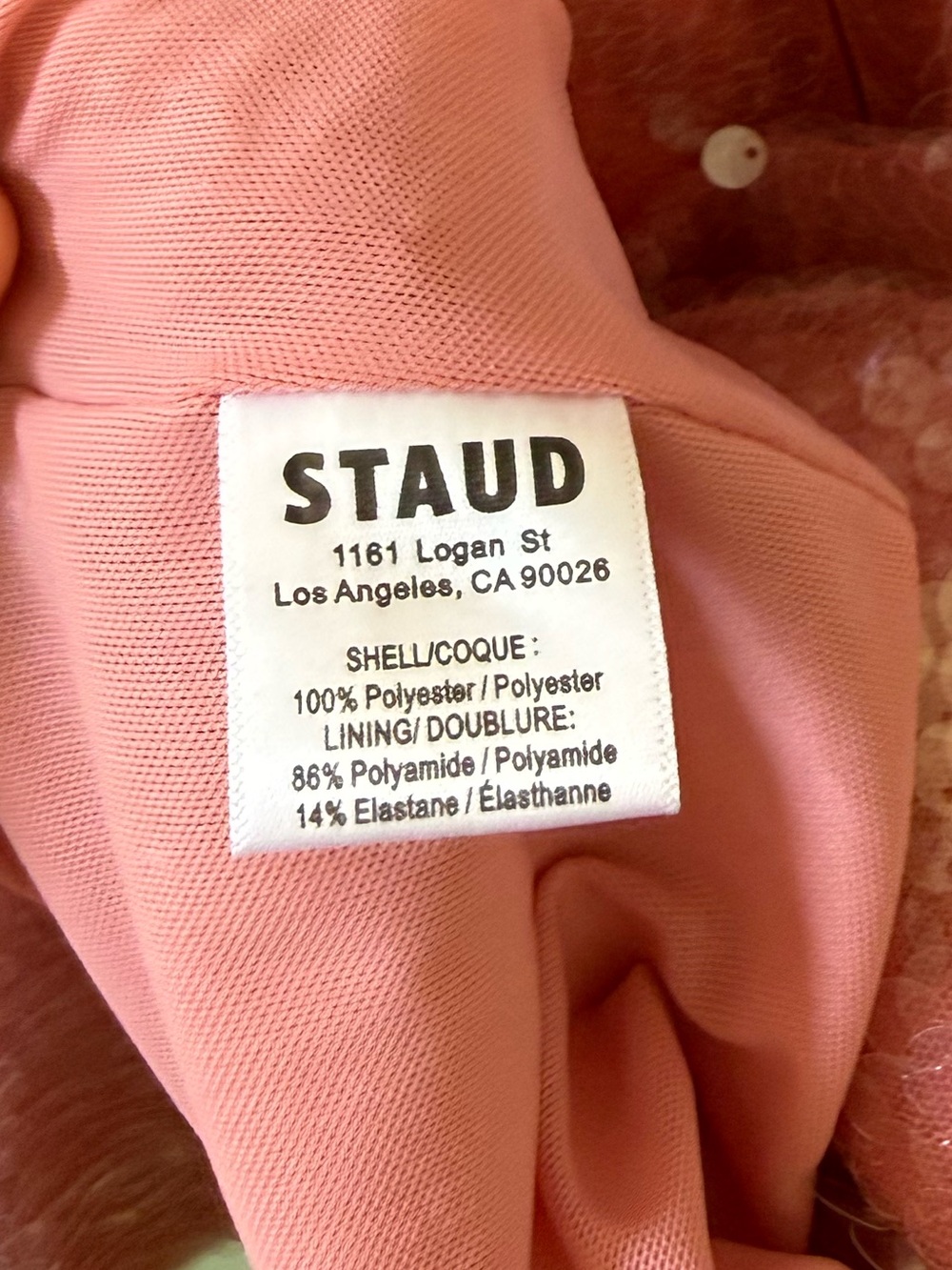 STAUD Eton Mini Sequin Dress in Sienna Pink Sz XL - Picture 9 of 9